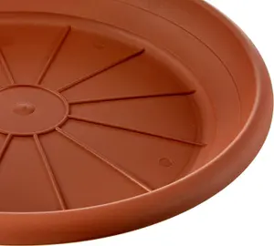 Round Plastic Plant Pot Saucers Terracotta 13cm