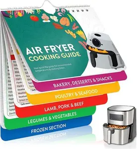 Air Fryer Cookbook Magnetic Cheat Sheet Set Air Fryer Cooking Times Chart Air Fryer Magnetic Cheat Sheet Set Cooking Times Chart Recipes Reference