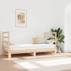 Berkfield Pull-out Day Bed 2x(90x190) cm Solid Wood Pine