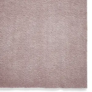 Rose Plain Shaggy Rug, 17mm Thick Stain-Resistant Rug, Modern Rug for Bedroom, LivingRoom, & DiningRoom-160cm X 230cm