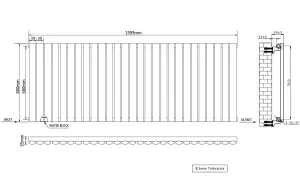 Right Radiators 600x1593mm Horizontal Single Oval Column Designer Radiator Anthracite