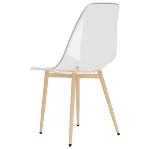 Mtamore Dining Chair (Set of 4) Transparent / Light Brown