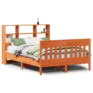 Berkfield Bed Frame without Mattress Wax Brown 160x200 cm Solid Wood Pine