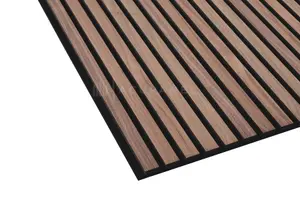 Acupanel Contemporary Walnut Acoustic Wood Slat Wall Panel 360cm x 60cm