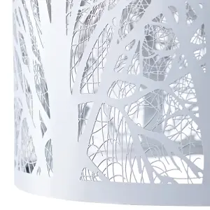 Unique and Beautiful Polished Chrome Metal Forest Design Ceiling Pendant Shade