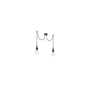 Luminosa Minimal  2 Light Ceiling Pendant Black, E27