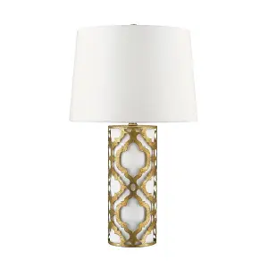 Luminosa Arabella 1 Light Table Lamp Gold, E27