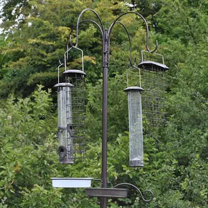 Metal Complete Bird Feeding Station with 4 Large Feeders