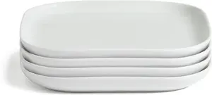 Habitat Riko Square 4 Piece Side Plate - White