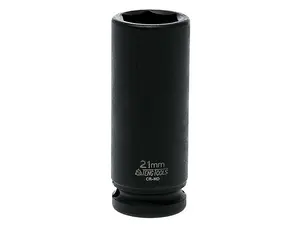 Teng Deep Impact Socket Hexagon 6-Point 1/2in Drive 21mm