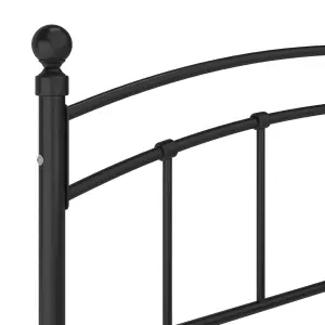 Berkfield Bed Frame Black Metal 140x200 cm