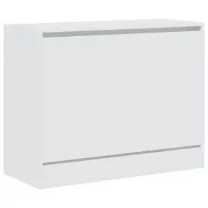 Shoe Cabinet White 80x34x63 cm Engineered Wood