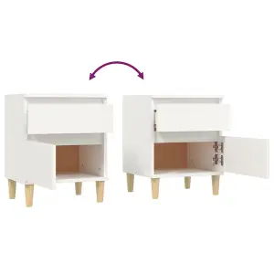 Berkfield Bedside Cabinets 2 pcs White 40x35x50 cm