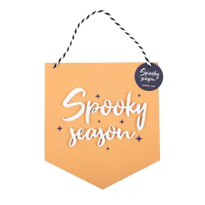 Something Different Spooky Season Hanging Plaque Orange (One Size)