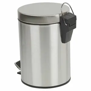 Stainless Steel 3 Litre Step On Rubbish Bin