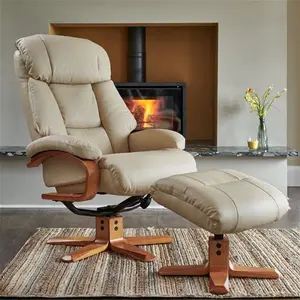 Nice Luxury Real Leather Swivel Recliner Chair