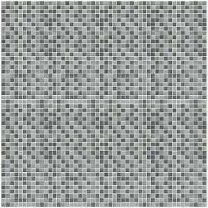 Faros Grey Gloss Glass effect Plain Glass Mosaic tile sheet, (L)300mm (W)300mm