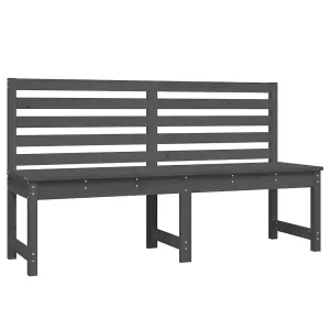 Berkfield Garden Bench Grey 157.5 cm Solid Wood Pine