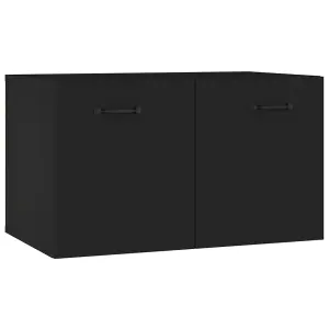 Berkfield Wall Cabinet Black 60x36.5x35 cm Engineered Wood