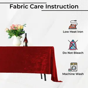 Diamond Velvet Square Tablecloth, Red , 54 Inch x 54 Inch