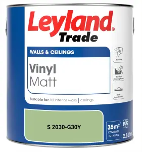 Leyland Trade Vinyl Matt Walls & Ceilings Emulsion Paint (S 2030-G30Y) 2.5L