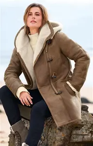 House Of Bruar Ladies Sheepskin Duffle Coat