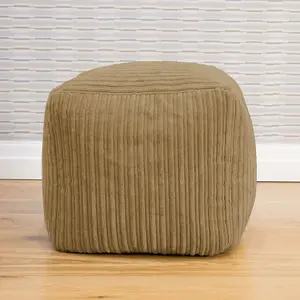 rucomfy Jumbo Cord Cube Beanbag - Caramel