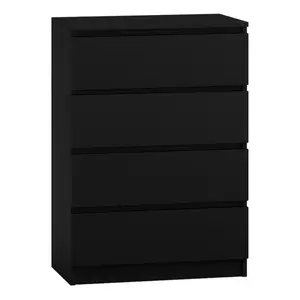 Tonya 4 Drawer 70Cm W Chest Of Drawers Black