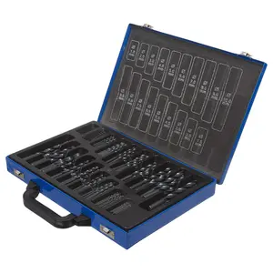 UK Drills HSS Drill Bit Set 170 Pieces from 1.0mm to 10mm For Steel Wood Plastic Drilling