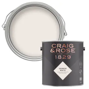 Craig & Rose 1829 Chinese White Chalky Emulsion paint, 2.5L