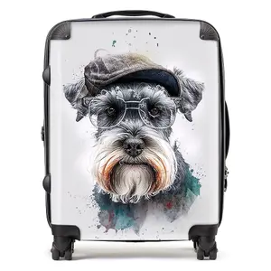 Miniature Schnauzer Dog Splashart Suitcase - Large