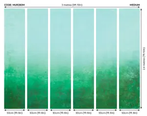 Origin Murals Ombre Gradient Green Matt Smooth Paste the Wall Mural 300cm Wide X 240cm High