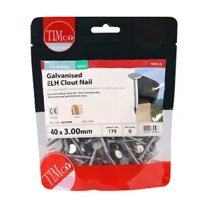 TIMCO Extra Large Head Clout Nails Galvanised - 40 x 3.00