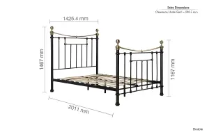 Birlea Bronte Double Bed Frame In Black