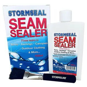 Stormseal Seam Sealer 100ml - Waterproof Seams on Tents and Pin Hole Leaks on Fabrics with Easy Application