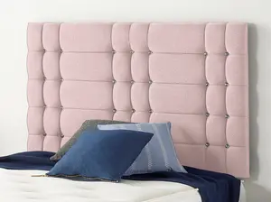 Somnior Plush Pink Bliss Divan Base With Headboard - Single