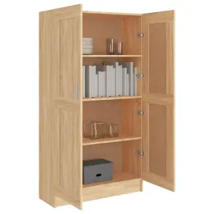 Berkfield Book Cabinet Sonoma Oak 82.5x30.5x150 cm Engineered Wood