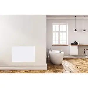 MYLEK Wall Mounted Slimline White Panel Heater 1500w Daily and Weekly Timer, Digital Thermostat