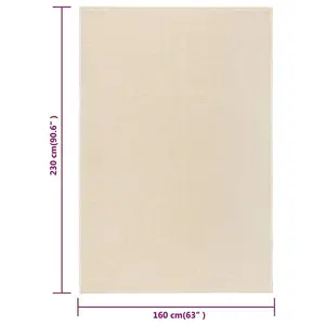 Rug Short Pile 160x230 cm Cream