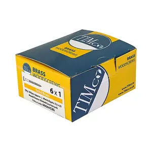 TIMCO Solid Brass Countersunk Woodscrews - 6 x 3/4 (200pcs)