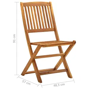 Berkfield Folding Outdoor Chairs 4 pcs Solid Acacia Wood