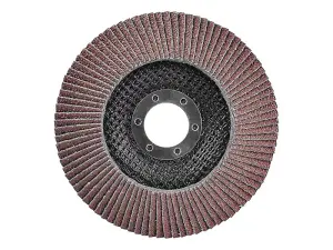 Faithfull  Aluminium Oxide Flap Disc 115 x 22mm 120 Grit FAIFD115A120