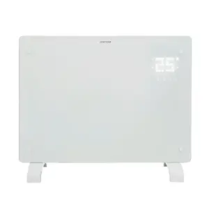 Devola Designer 1.5kW Smart Glass Panel Heater with Timer White - DVPW1500WH