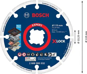 Bosch Bosch 2608900532 X-LOCK Expert Diamond Metal Wheel Cutting Disc 115mm 2608900532