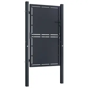 Berkfield Garden Gate Steel 100x200 cm Anthracite