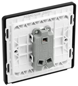 BG Evolve PCDMG12WB Matt Grey1 Gang 20A 16AX 2 Light Switch-Black Insert