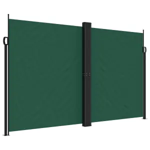 Berkfield Retractable Side Awning Dark Green 200x1000 cm