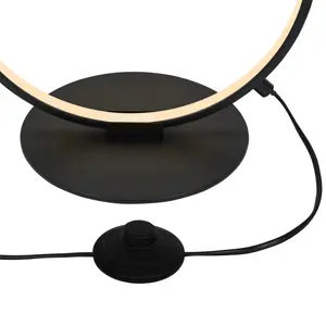 GoodHome Samana 5 rings Matt black LED Floor lamp