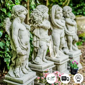 Large Cherubs Statue 'Four Seasons' with Square Plinths