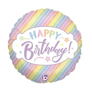 Oaktree Betallic Holographic Birthday Foil Balloon Multicoloured (One Size)